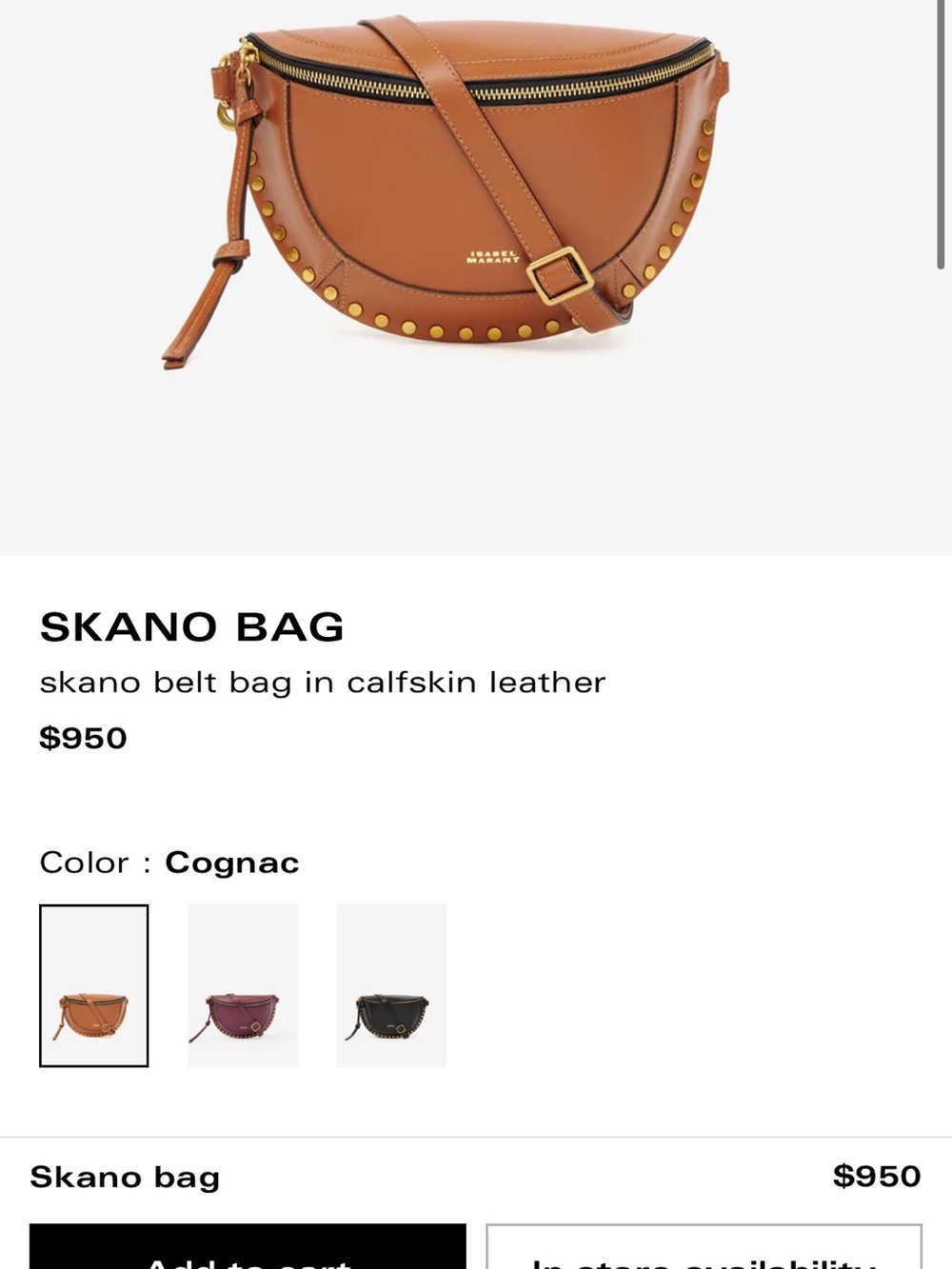 Isabel Marant Skano Bag Cognac - Picture 6 of 7